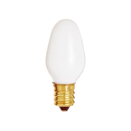 SATCO 7 W C7 Nightlight Incandescent Bulb E12 (Candelabra) Soft White 2 pk S3792